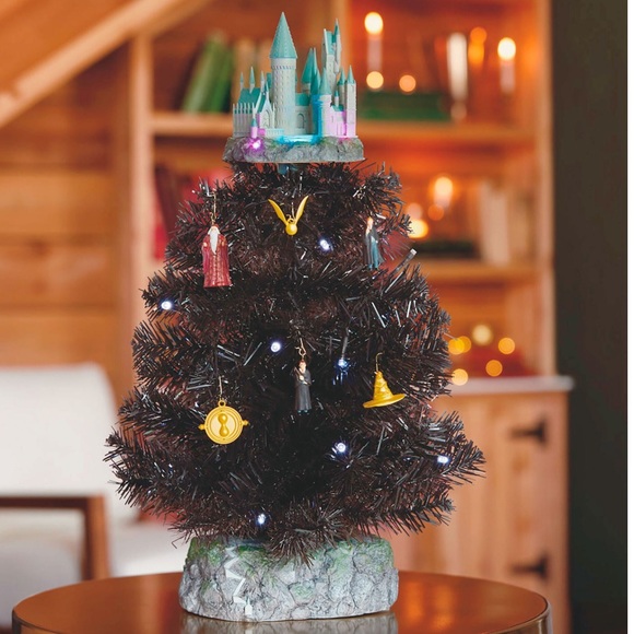 Hallmark Keepsake 2022, Miniature Harry Potter The Wizarding World Tree Set with - Picture 2 of 9